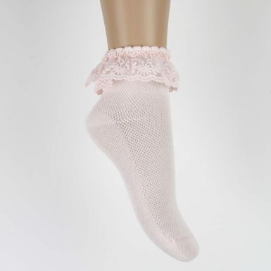Toptan Daisy Aksesuarlı Çocuk Soket Çorap - Thumbnail